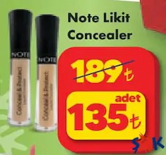 NOTE LİKİT CONCEALER fiyat ve kampanya bilgisi